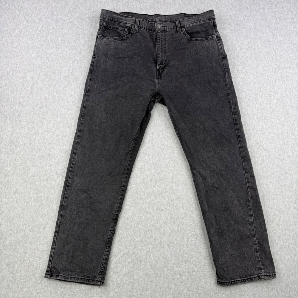 Levis Jeans Mens‎ 40x30 Black 505 Regular Fit Straight Leg Stretch Casual Denim